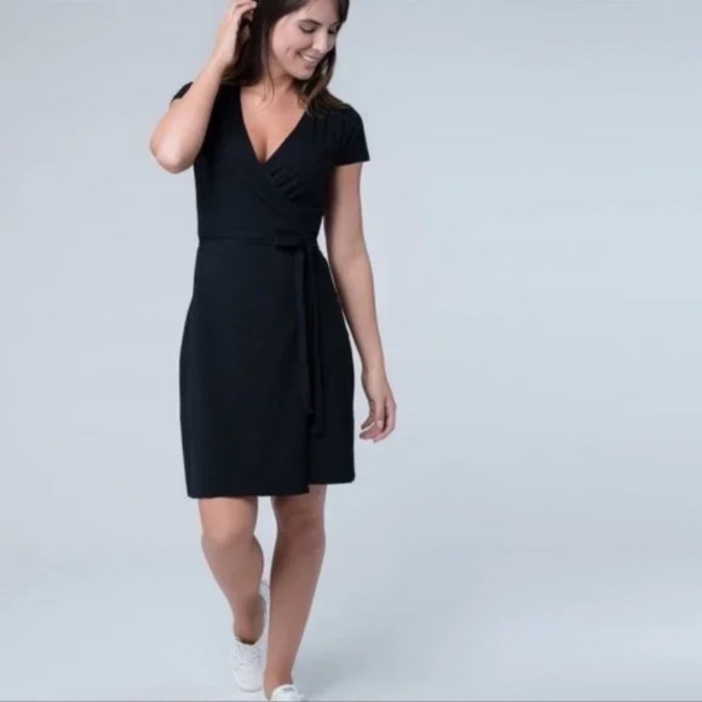 Pact Organic Cotton Short Sleeve Wrap Dress Medium
